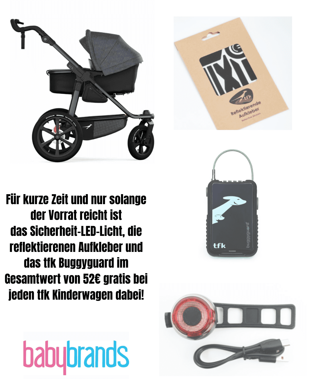TFK Pro - Kombikinderwagen (inkl. Sicherheitskit bis zum 31.07.2025) - premium schwarz