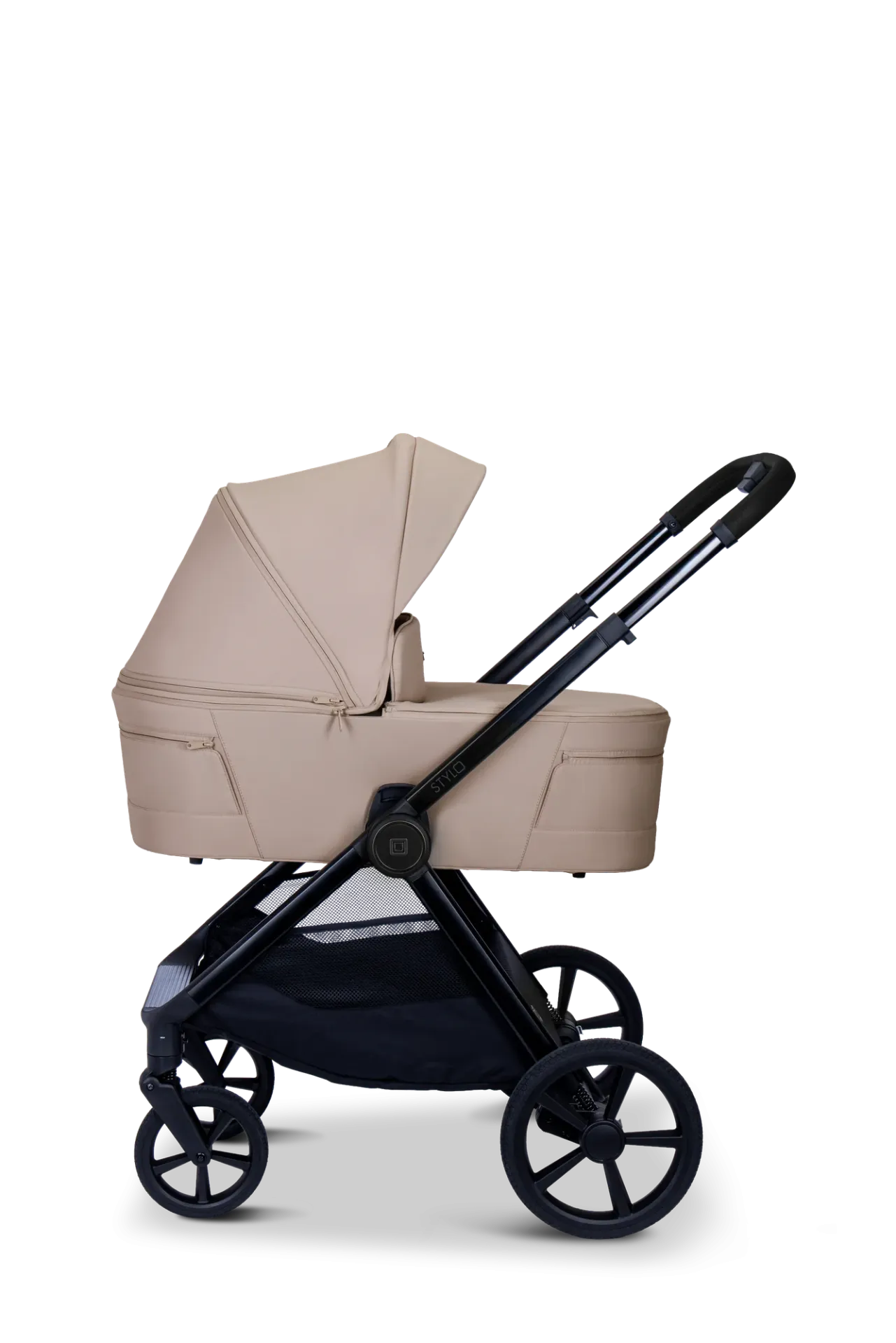 Moon STYLO 5in1 Kombikinderwagen-Set Sand inkl. Wickeltasche, Regenverdeck und Adaptern