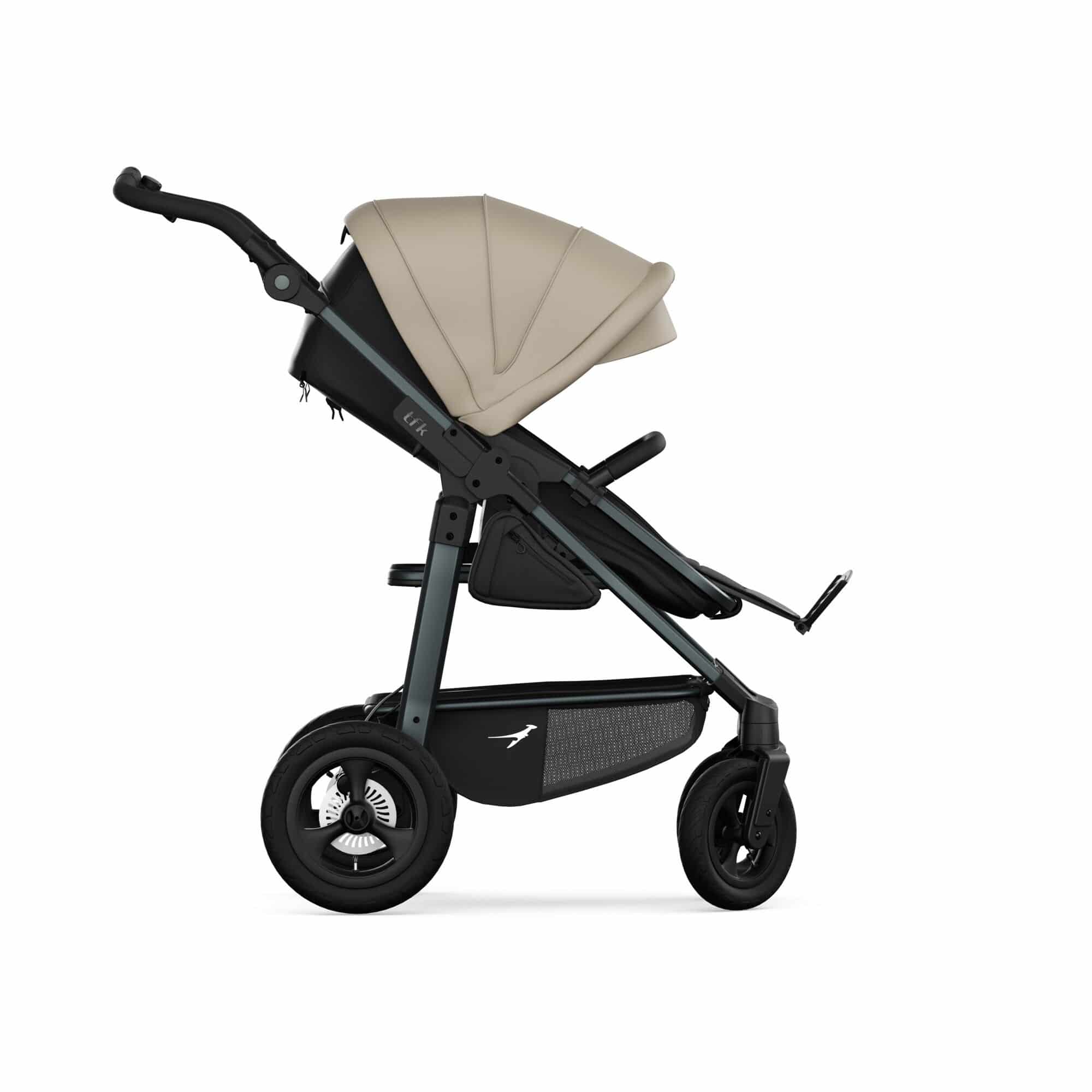 TFK Mono 4 3in1 Kinderwagen Set Sand mit CYBEX Cloud T i-Size Sepia Black & TFK Mono Adapter