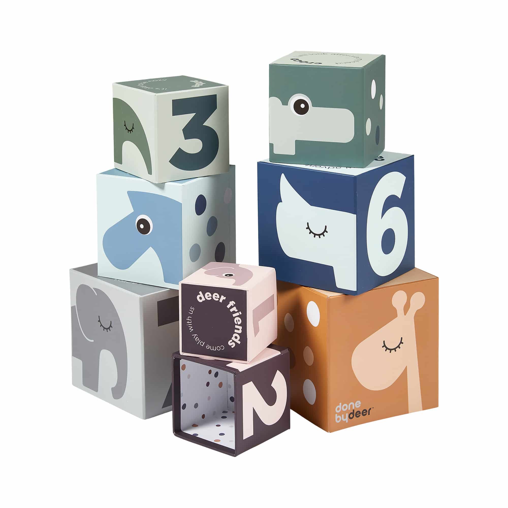 Done by Deer Stacking cubes Deer friends – Stapelwürfel