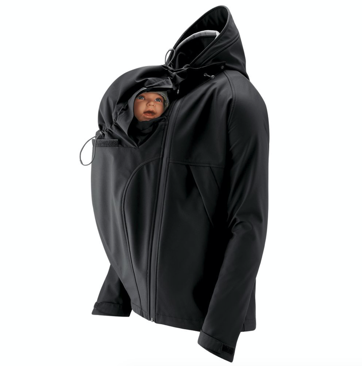 mamalila Softshell-Tragejacke Allrounder FÜR MÄNNER - schwarz L