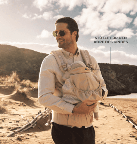 Kinderkraft x BIZUU Babytrage HUGGY whisper dune