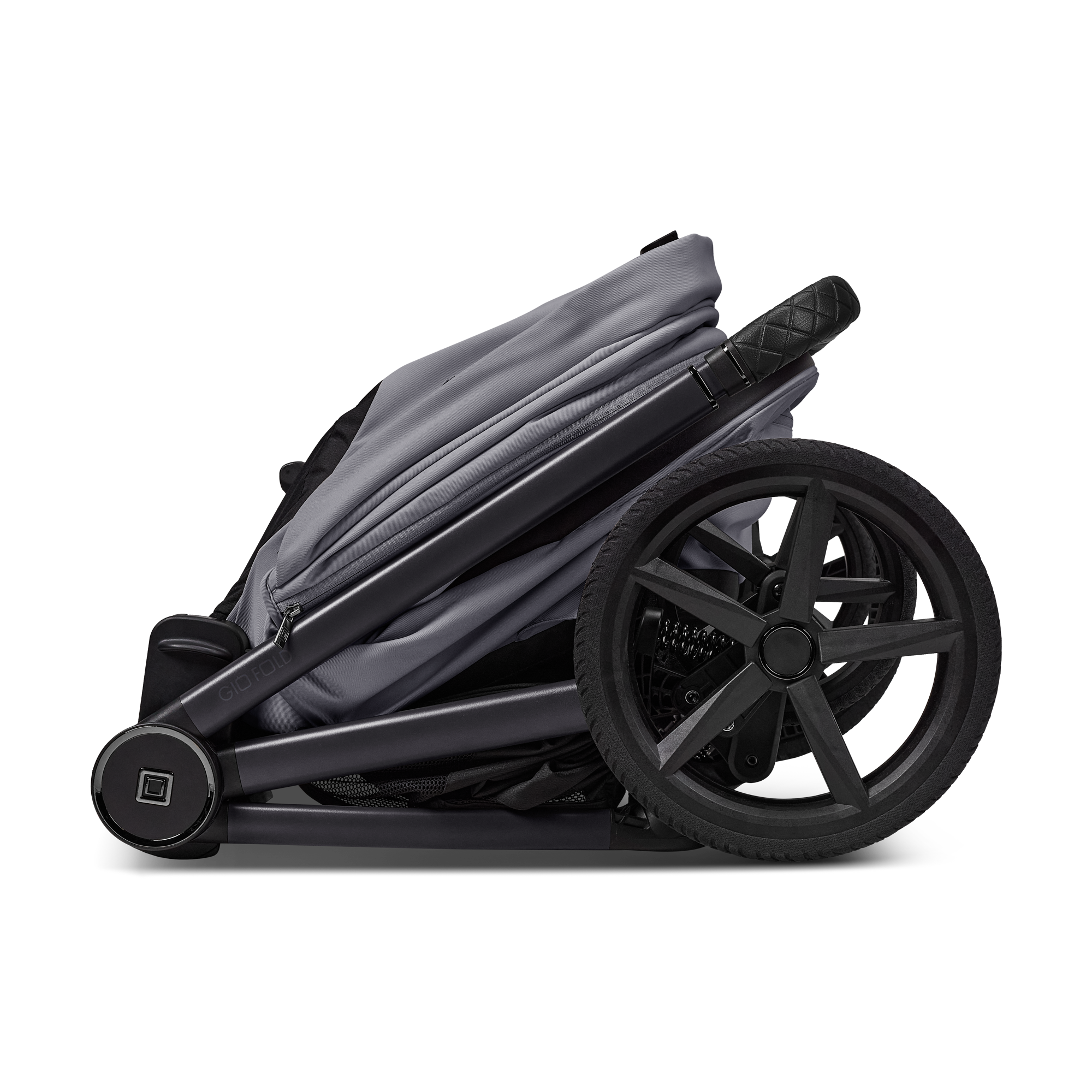 Moon GIO Fold Kombikinderwagen Graphite mit Luftreifen inkl. GRATIS Sonnensegel, Regenverdeck und Mückennetz