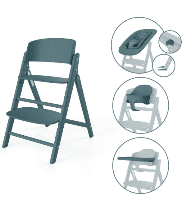 Cybex 4in1 Click&Fold Hochstuhl-Set Stone Blue – Jetzt babybrands.de: 4in1 Hochstuhl Stone Blue von Cybex: von Geburt bis 99 Jahre. Inkl. Bouncer, Baby Set & Tablett. Ergonomisch, faltbar & aus nachhaltigem Holz gefertigt.
