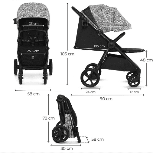 Kinderkraft x BIZUU Mitzy Buggy lunar black