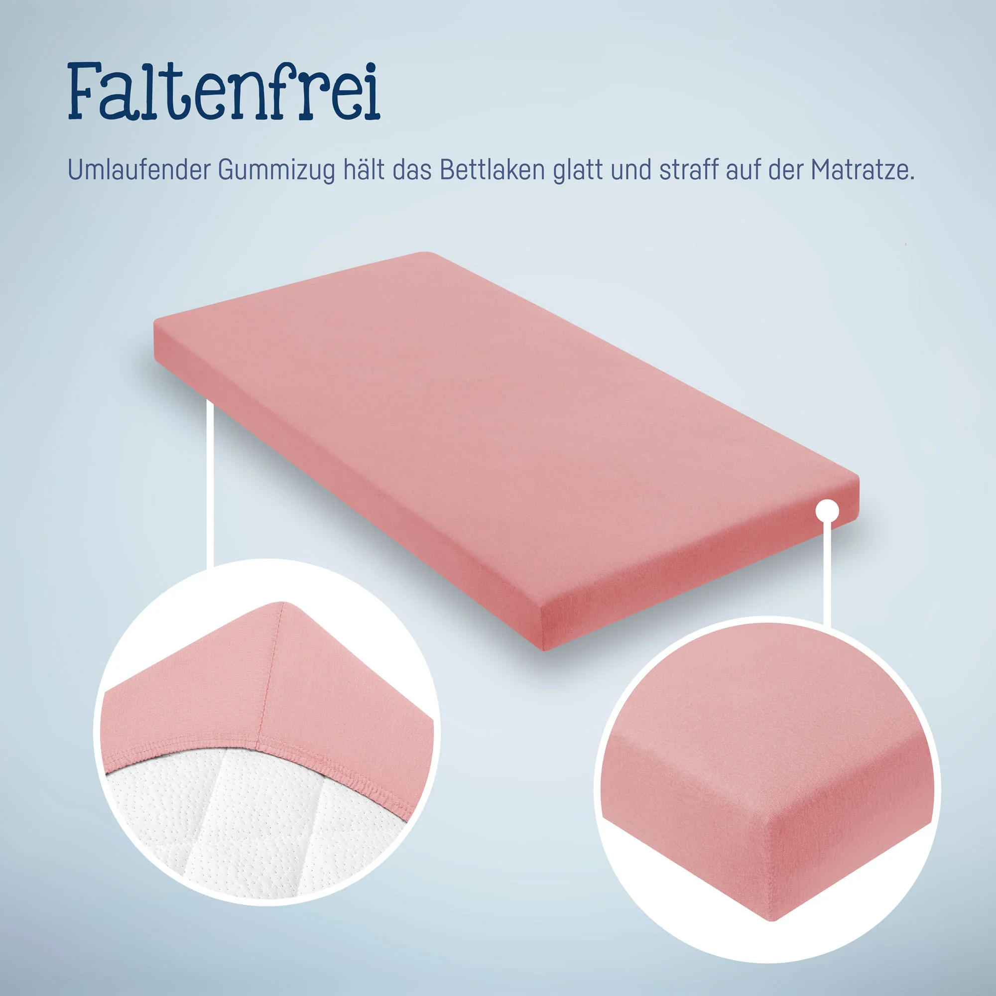 Zöllner Jersey Spannbetttuch Kinderbett 60/120 - 70/140 - blush Zöllner Jersey Spannbetttuch Kinderbett 60/120 - 70/140 - blush