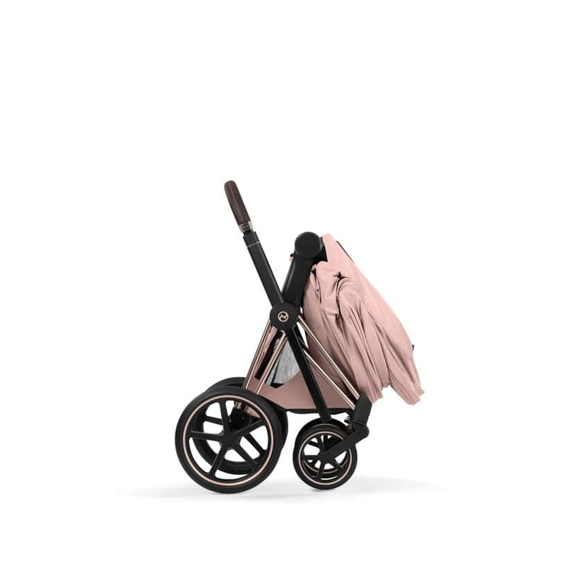  Cybex Priam Style Kinderwagen Set 3in1 Chrome Brown / Peach Pink inkl. Cloud T Plus Peach Pink