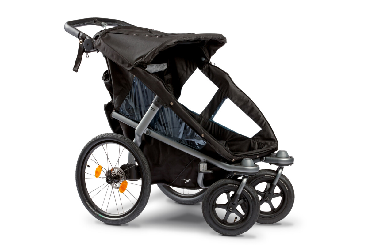 TFK Velo 2 Fahrradanhänger/ Kinderwagen Schwarz inkl. Deichsel  TFK Velo 2 Fahrradanhänger/ Kinderwagen Schwarz inkl. Deichsel
