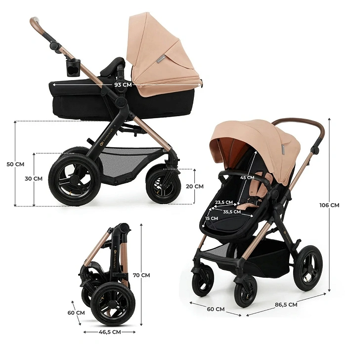 Kinderkraft Kinderwagen 3in1 Moov 2 Air beige Kinderkraft Kinderwagen 3in1 Moov 2 Air beige