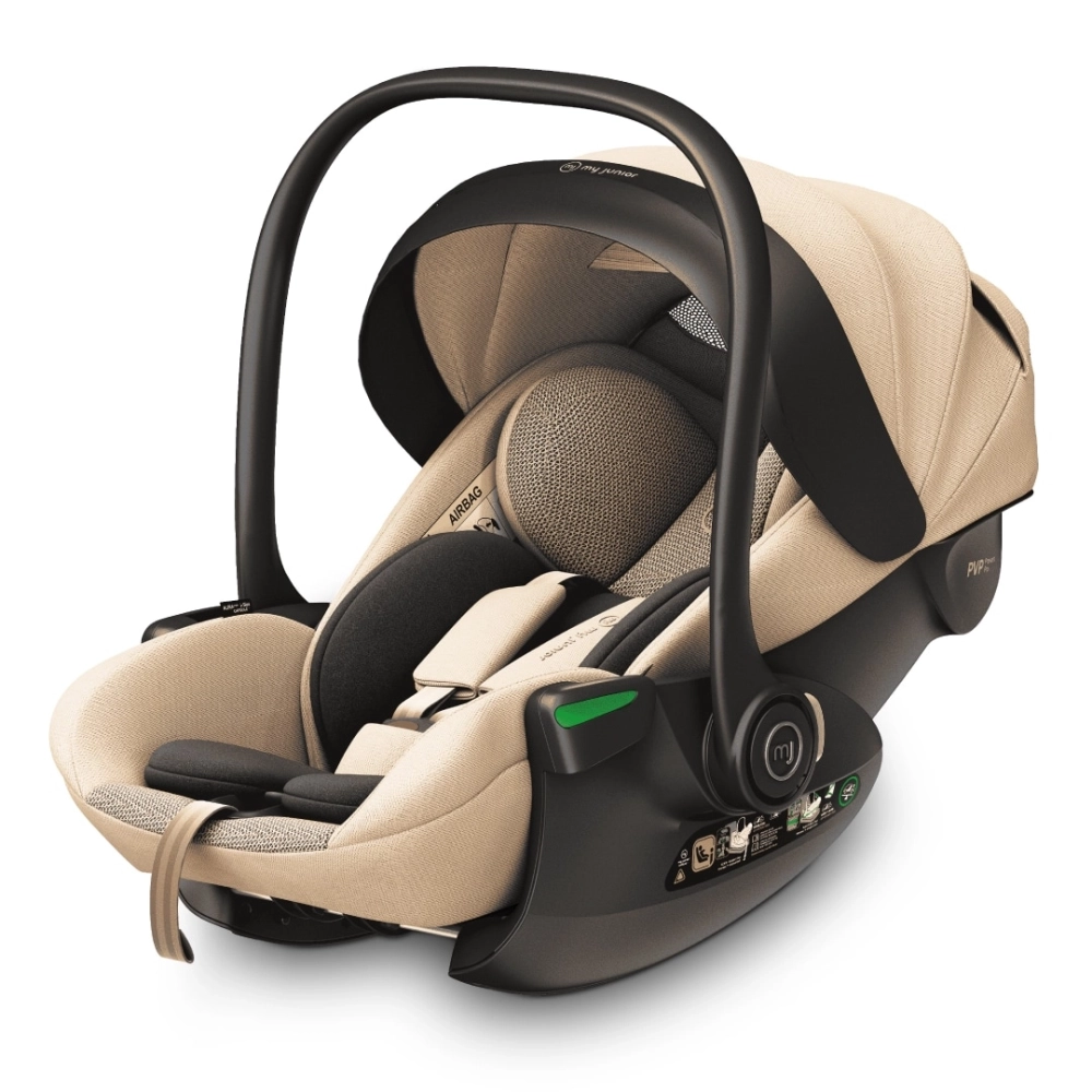 my junior AURA ergo i-Size Babyschale Beige