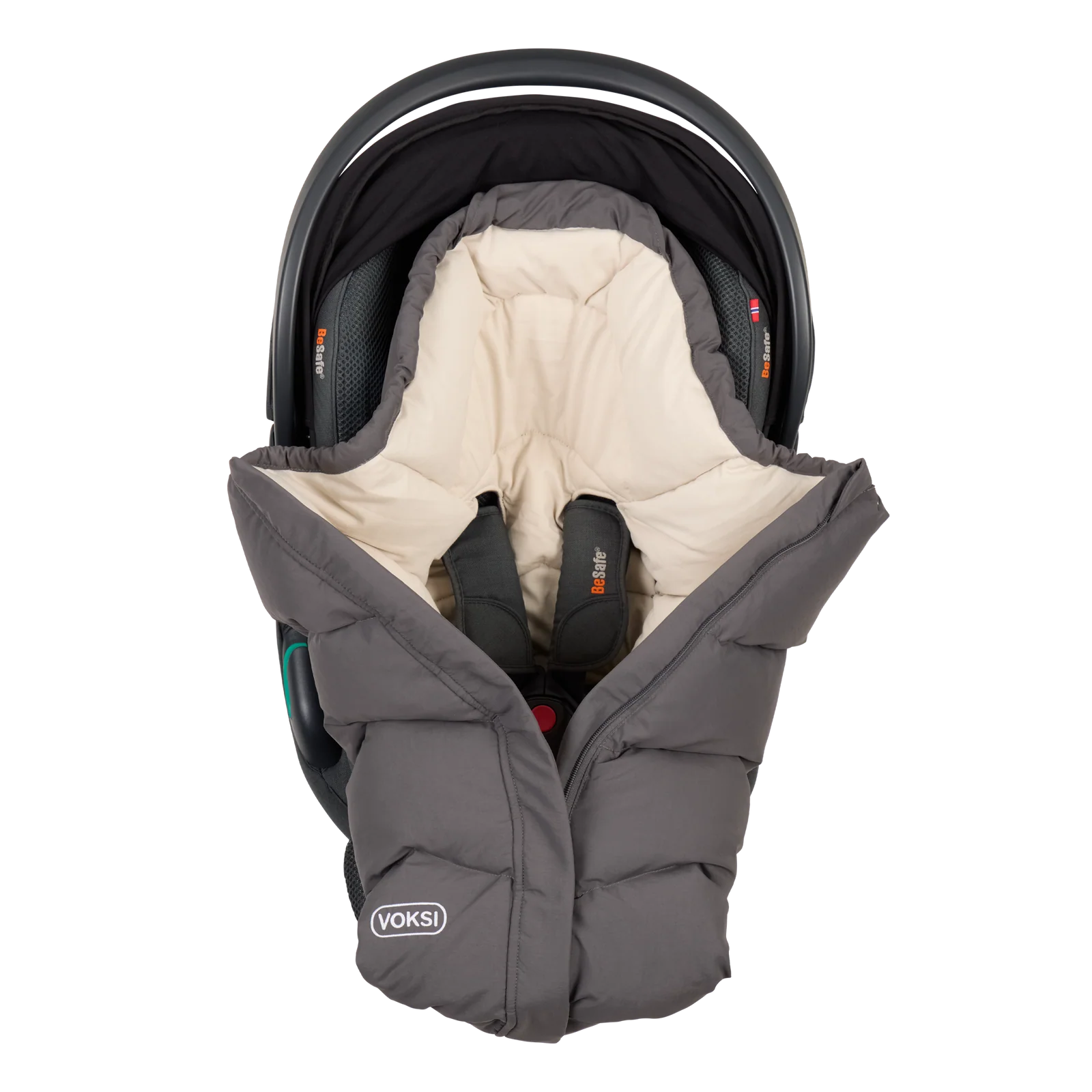 VOKSI Move Fußsack für Babyschale Grau