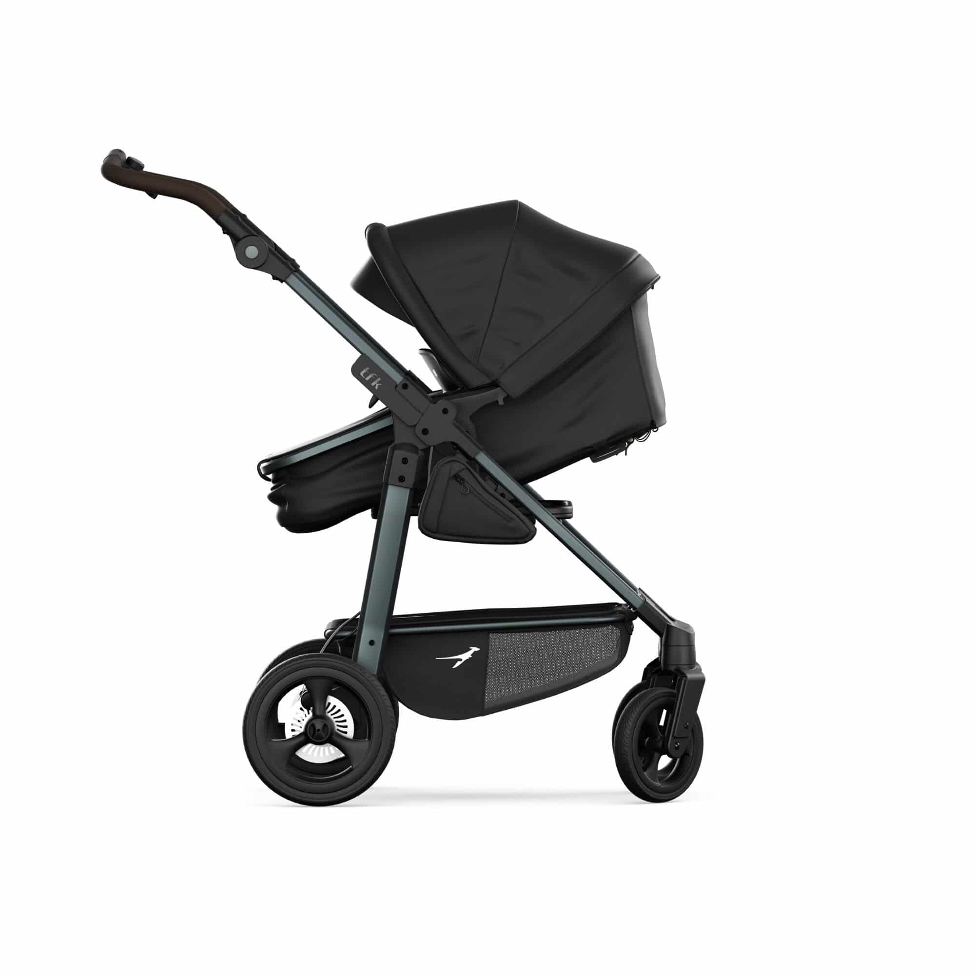 TFK Mono 4 3in1 Kinderwagen Set Schwarz mit CYBEX Cloud T i-Size Sepia Black & TFK Mono Adapter TFK Mono 4 3in1 Kinderwagen Set Schwarz mit CYBEX Cloud T i-Size Sepia Black & TFK Mono Adapter