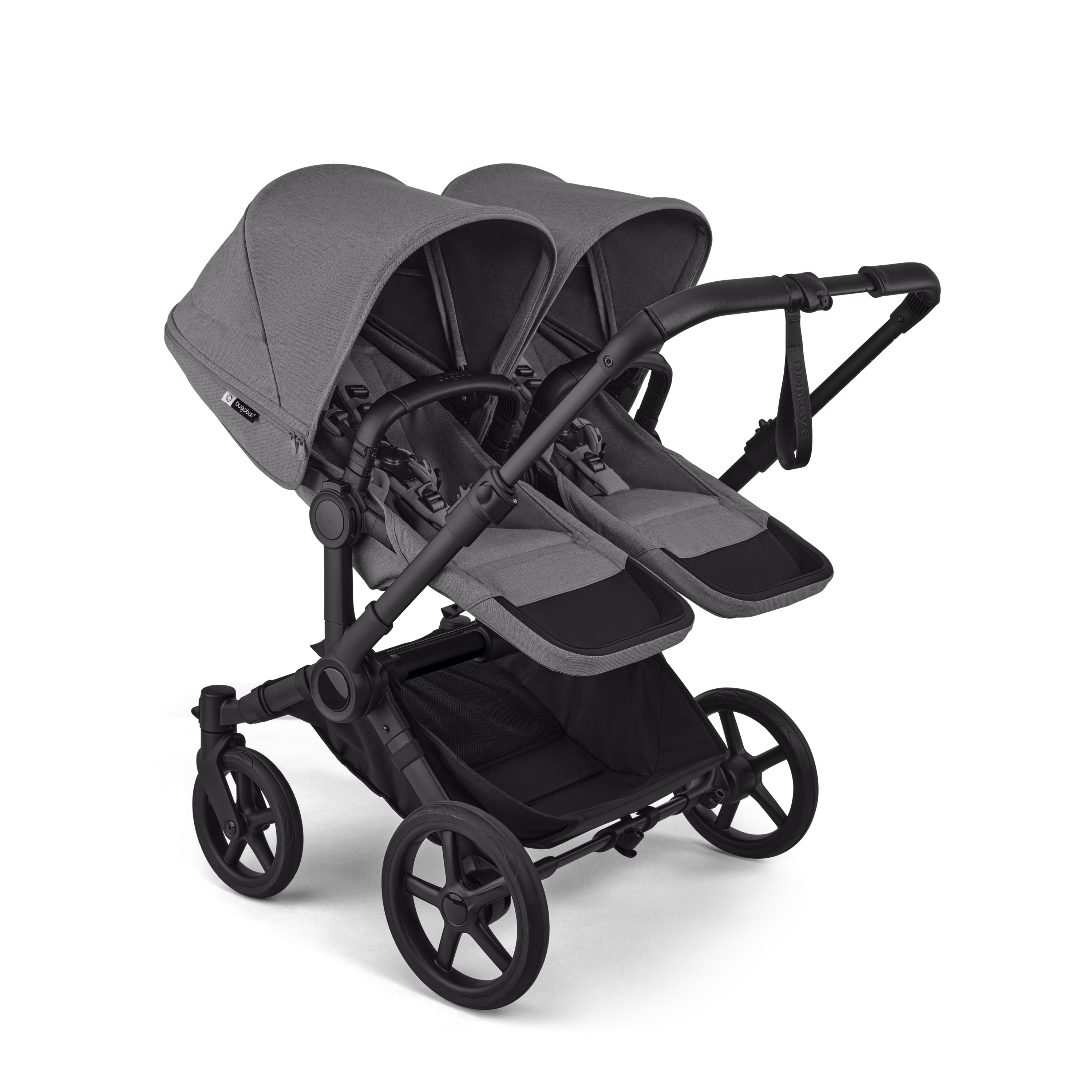 Bugaboo Donkey 6 Twin - Zwillingskinderwagen Moon Grey