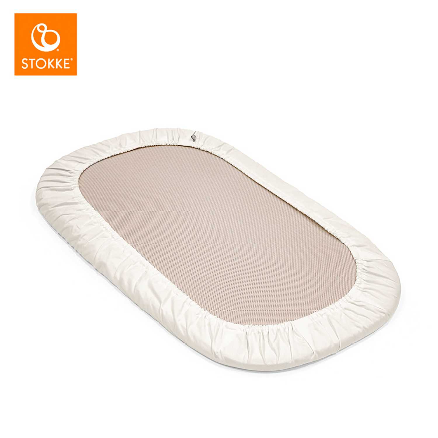 Stokke Snoozi Spannbettlaken - beige/weiß -2 Stück