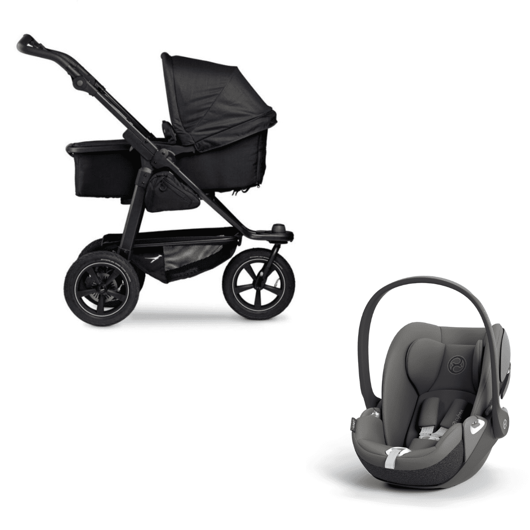 TFK Mono 2 Kombikinderwagen Schwarz und Cybex Cloud T Mirage Grey TFK Mono 2 Kombikinderwagen Schwarz und Cybex Cloud T Mirage Grey