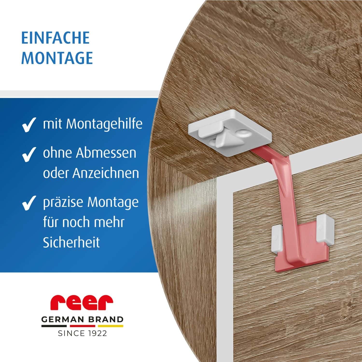 Reer Schrank- und Schubladensicherung mit Montagehilfe - 3er Pack