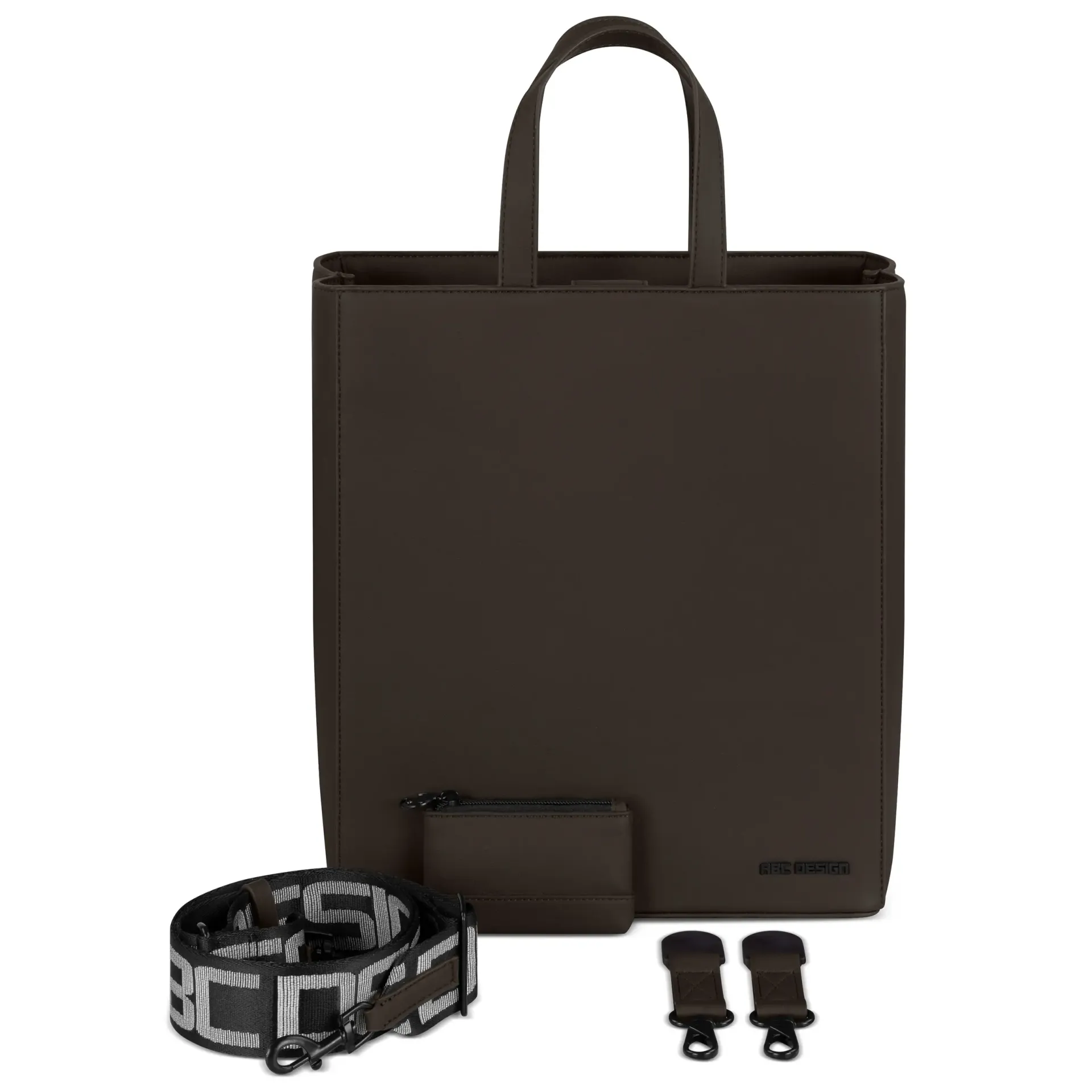 dunkelbraune wickeltasche mit umhängegurt und kinderwagenaufhägung dunkelbraune wickeltasche mit umhängegurt und kinderwagenaufhägung