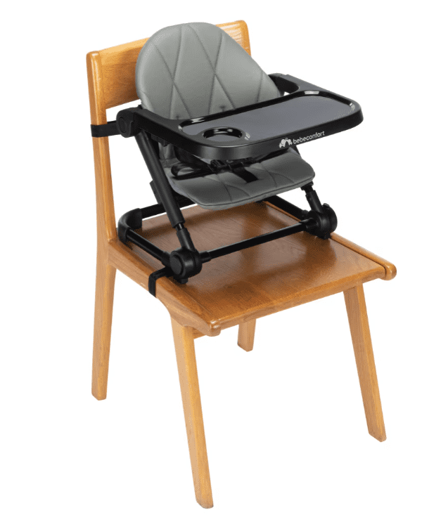 bebeconfort Sitzerhöhung Moly mit abnehmbarem Tablett Mineral Grey