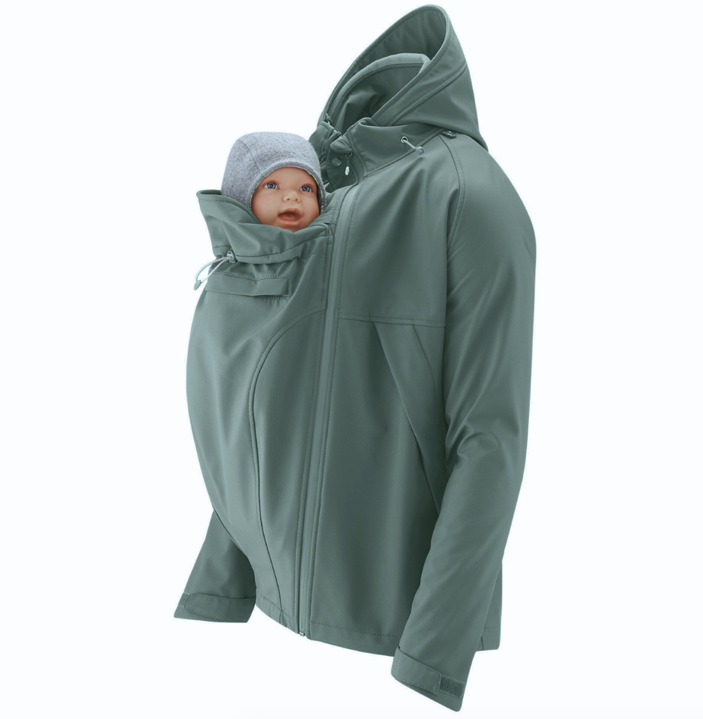 mamalila Softshell-Tragejacke Allrounder FÜR MÄNNER - agave XL