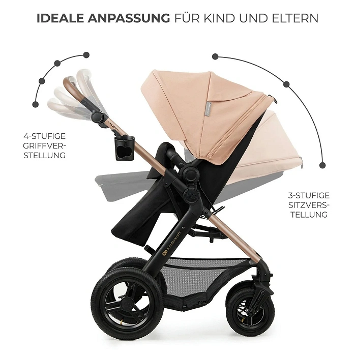 Kinderkraft Kinderwagen 3in1 Moov 2 Air beige Kinderkraft Kinderwagen 3in1 Moov 2 Air beige