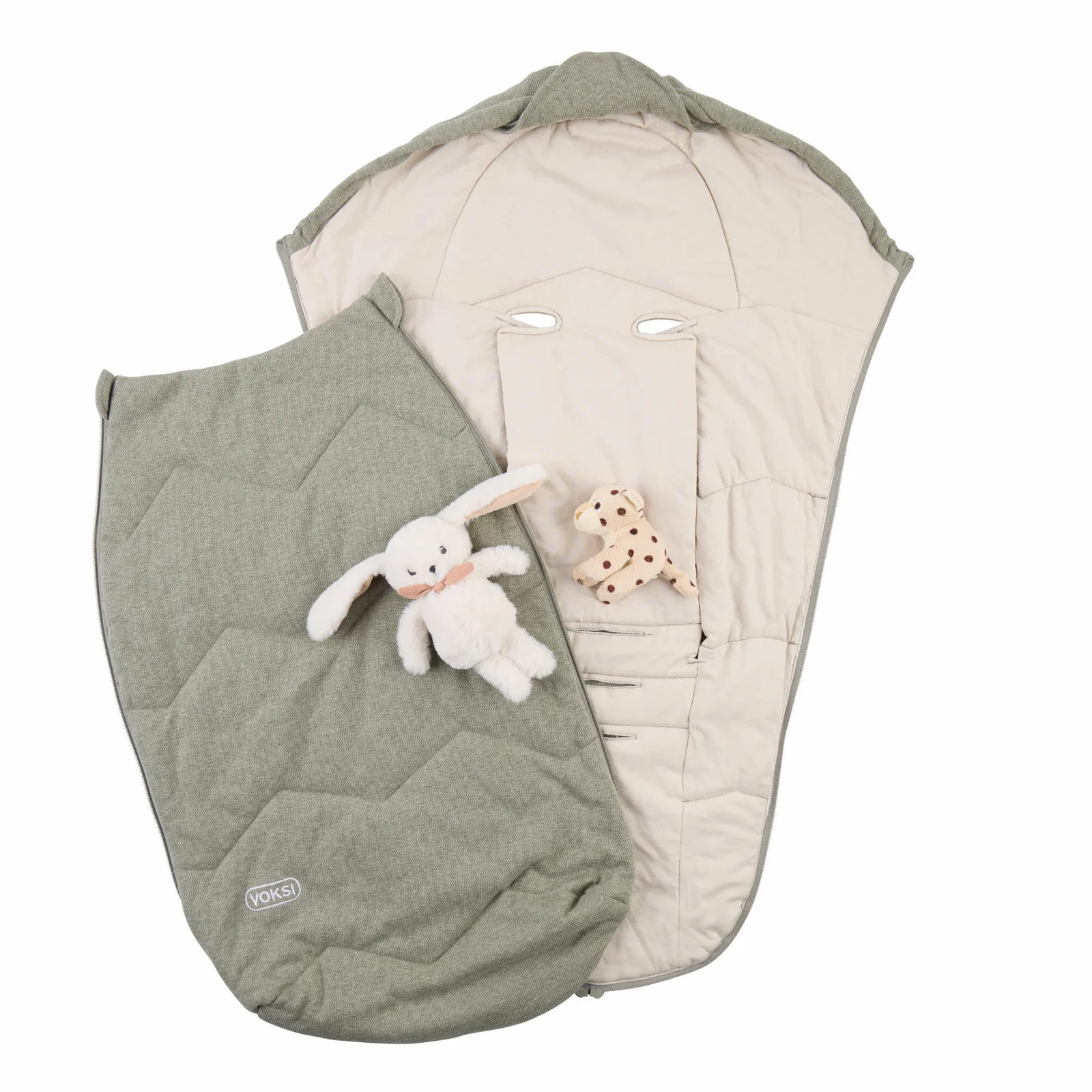 VOKSI Breeze Light Fußsack für Babyschale Meadow Green