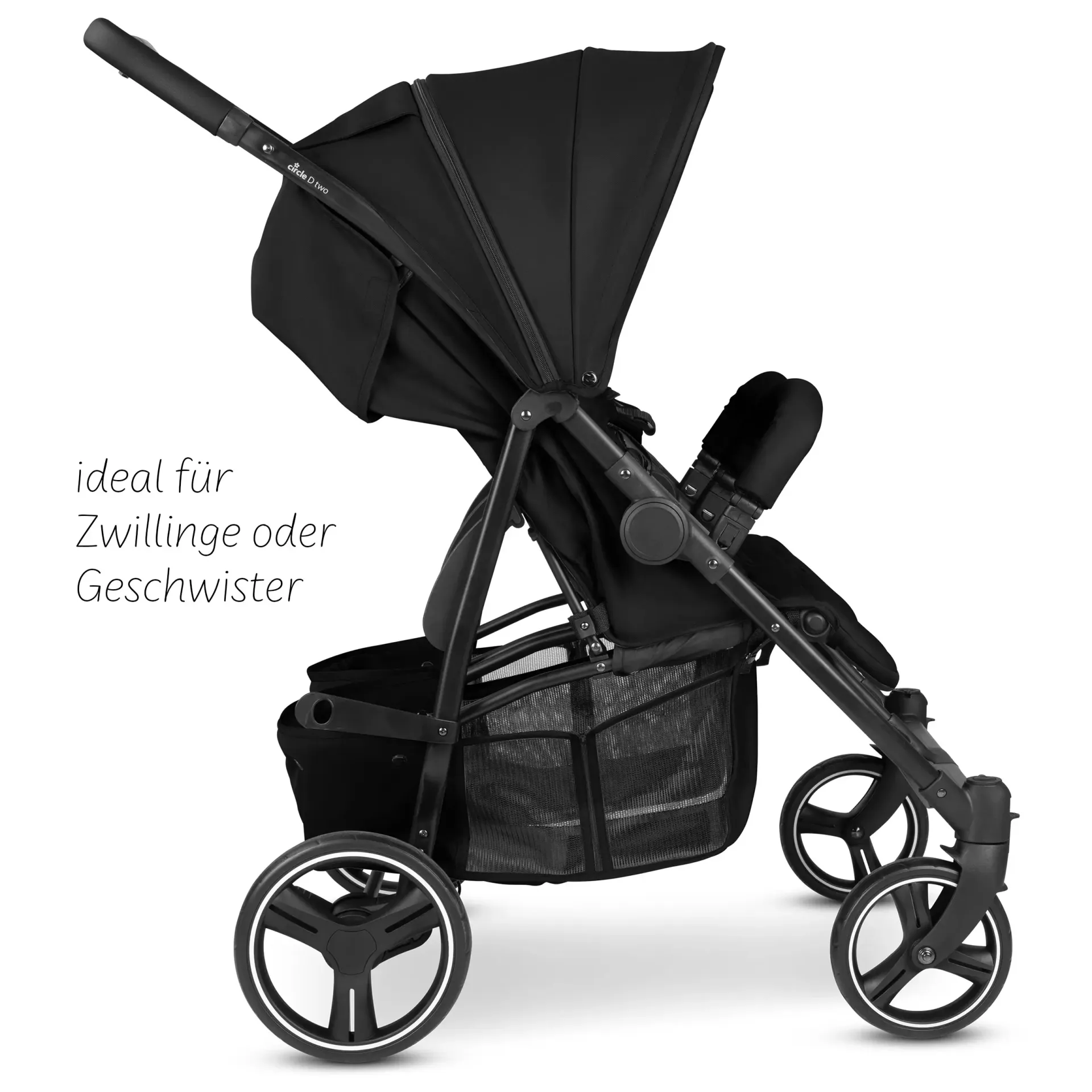 Circle Geschwisterkinderwagen D Two - Black
