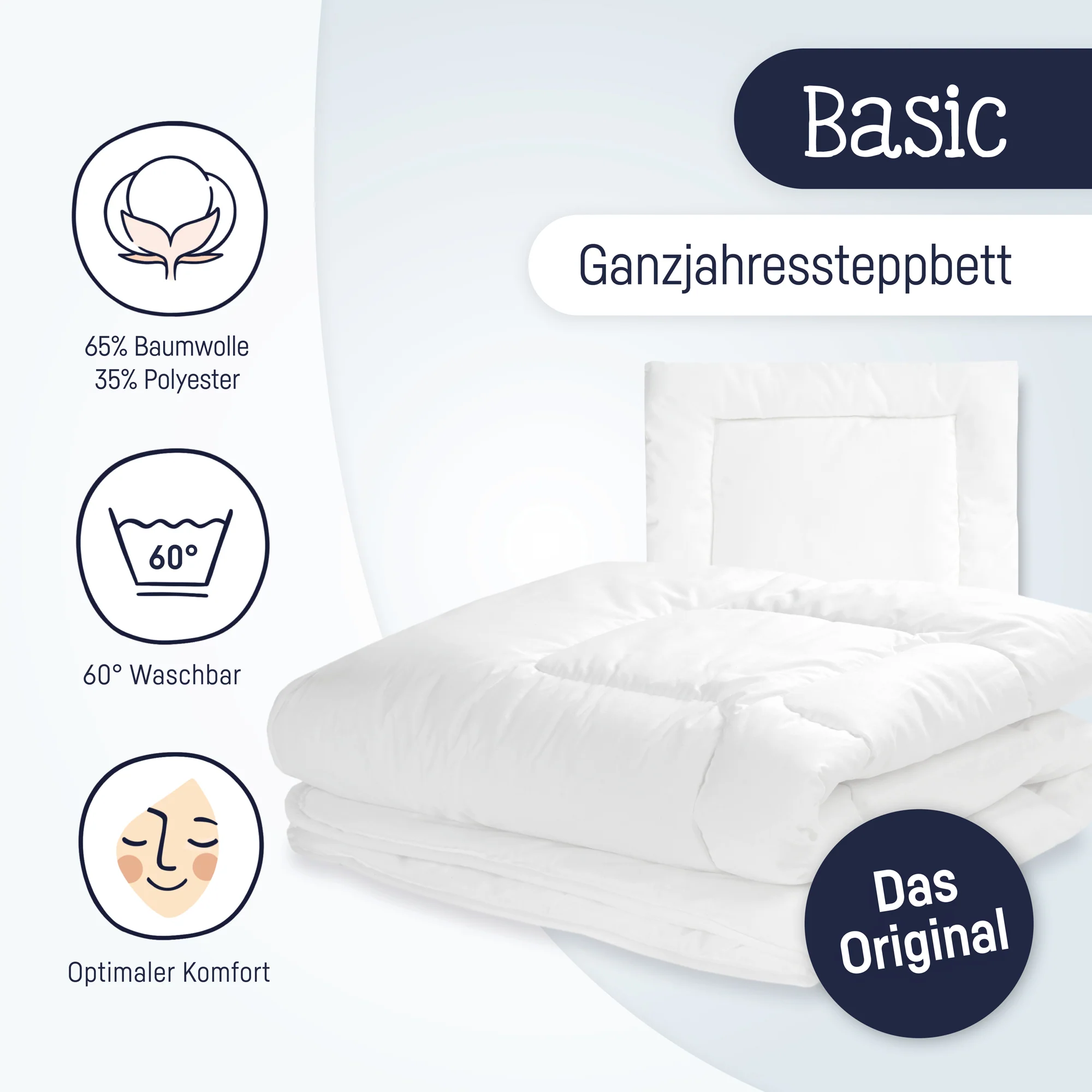 Zöllner Kindersteppbett - Set Basic 80/80 + 35/40 Zöllner Kindersteppbett - Set Basic 80/80 + 35/40