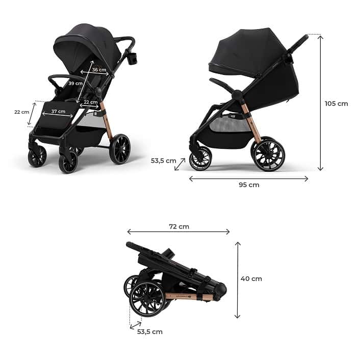 Kinderkraft Buggy GRANDE 2 Schwarz