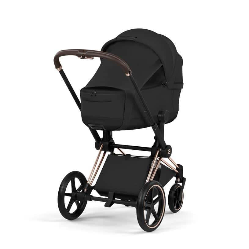 Cybex Priam Komfort Kinderwagen Set 4in1 Matt Black / Sepia Black inkl. Cloud T Plus Sepia Black und Base T