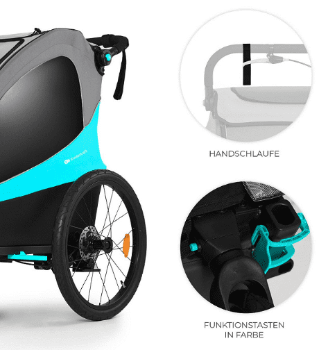 Kinderkraft 3in1 Fahrradanhänger NAVA blau Kinderkraft 3in1 Fahrradanhänger NAVA blau