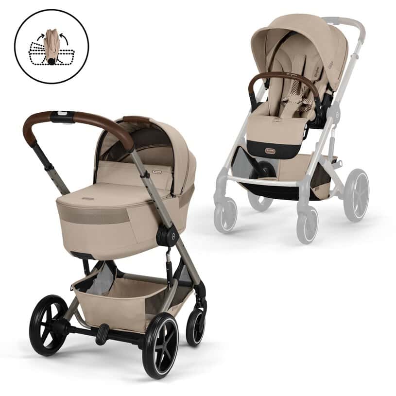 CYBEX Balios S Lux mit faltbarer Wanne - Almond Beige