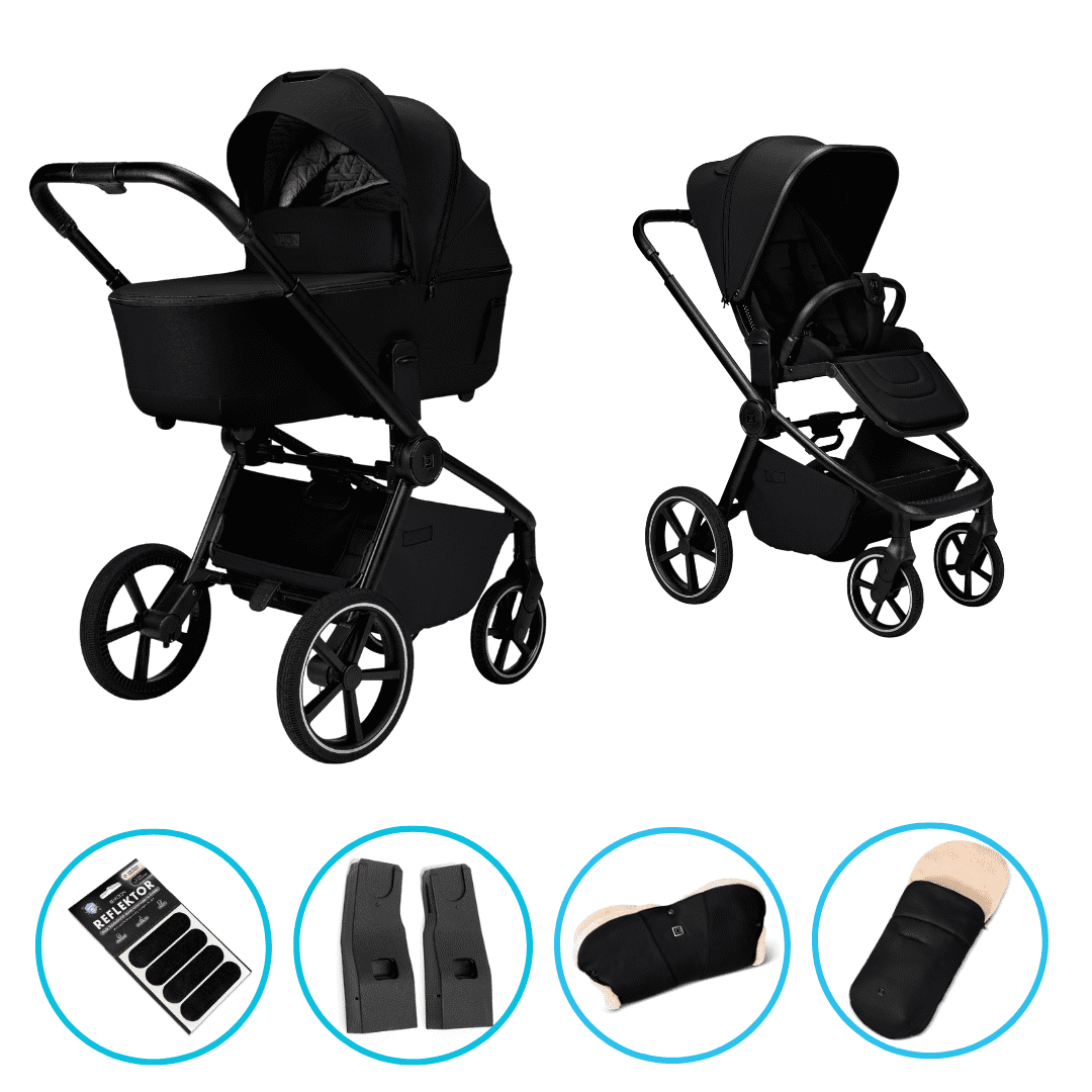 Moon RESEA 2.0 Onyx Kombikinderwagen inkl. Fußsack und Handmuff Moon RESEA 2.0 Onyx Kombikinderwagen inkl. Fußsack und Handmuff