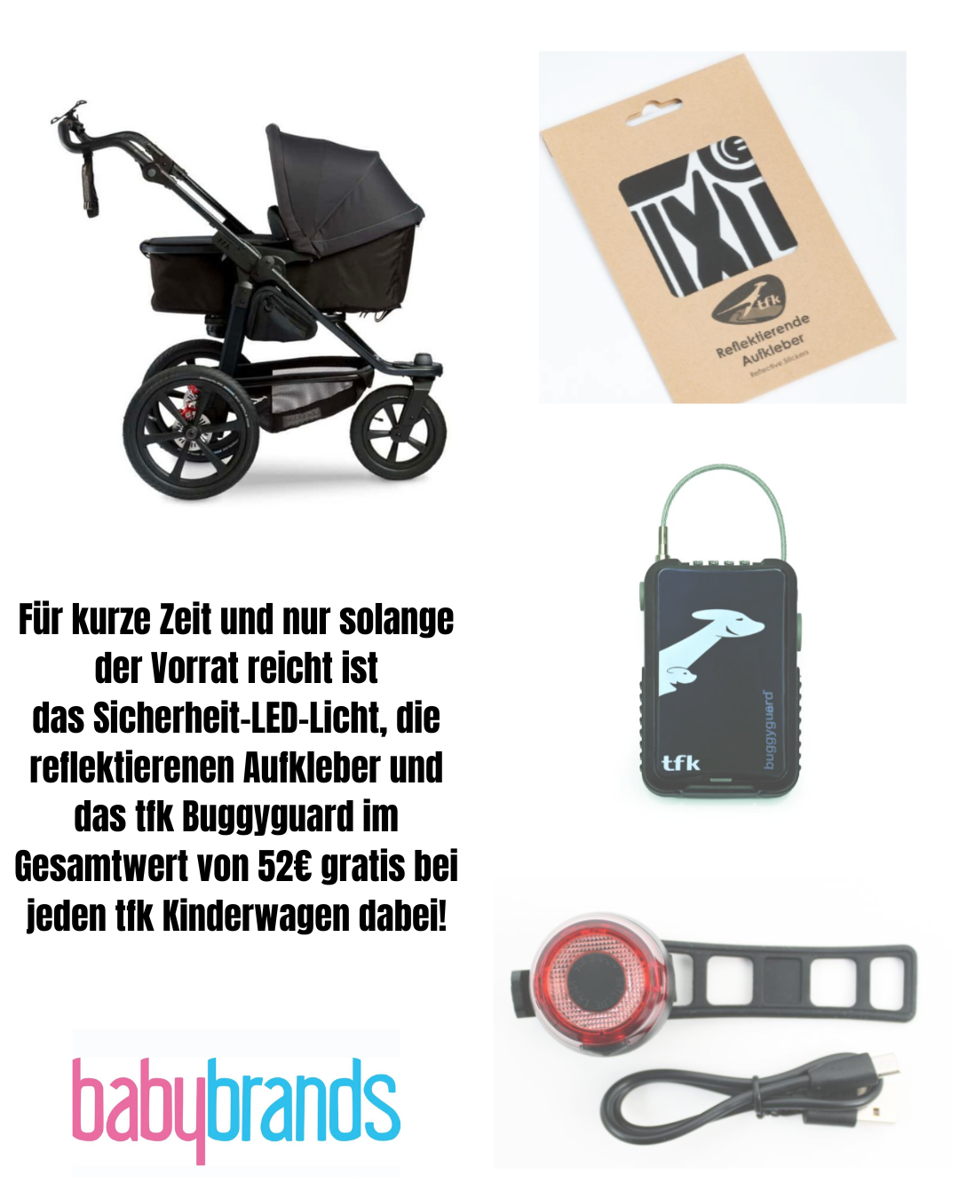 TFK Pro - Kombikinderwagen (inkl. Sicherheitskit bis zum 31.07.2025) - schwarz