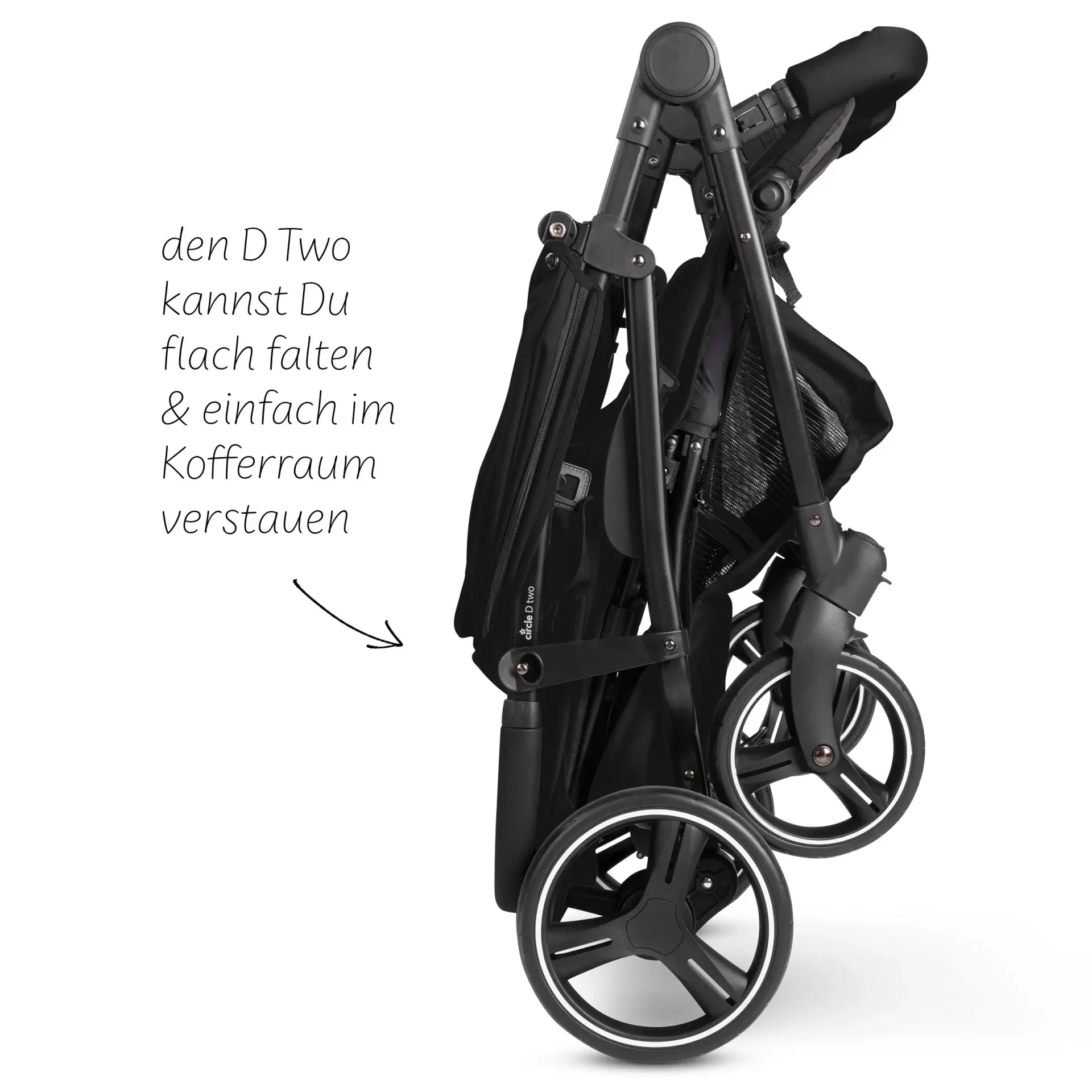 Circle Geschwisterkinderwagen D Two - Black