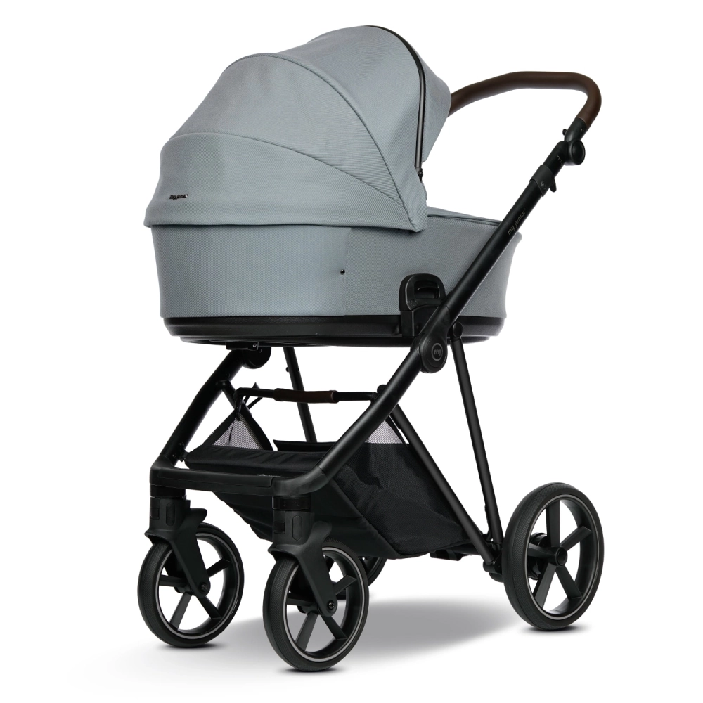 my junior VIGO 2 Kombikinderwagen Calm Grey / Black Matt - Brauner Griff