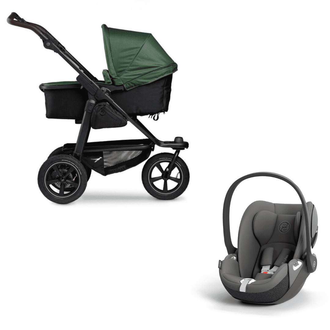 TFK Mono 2 Kombikinderwagen Lufträder Olive und Cybex Cloud T Mirage Grey TFK Mono 2 Kombikinderwagen Lufträder Olive und Cybex Cloud T Mirage Grey