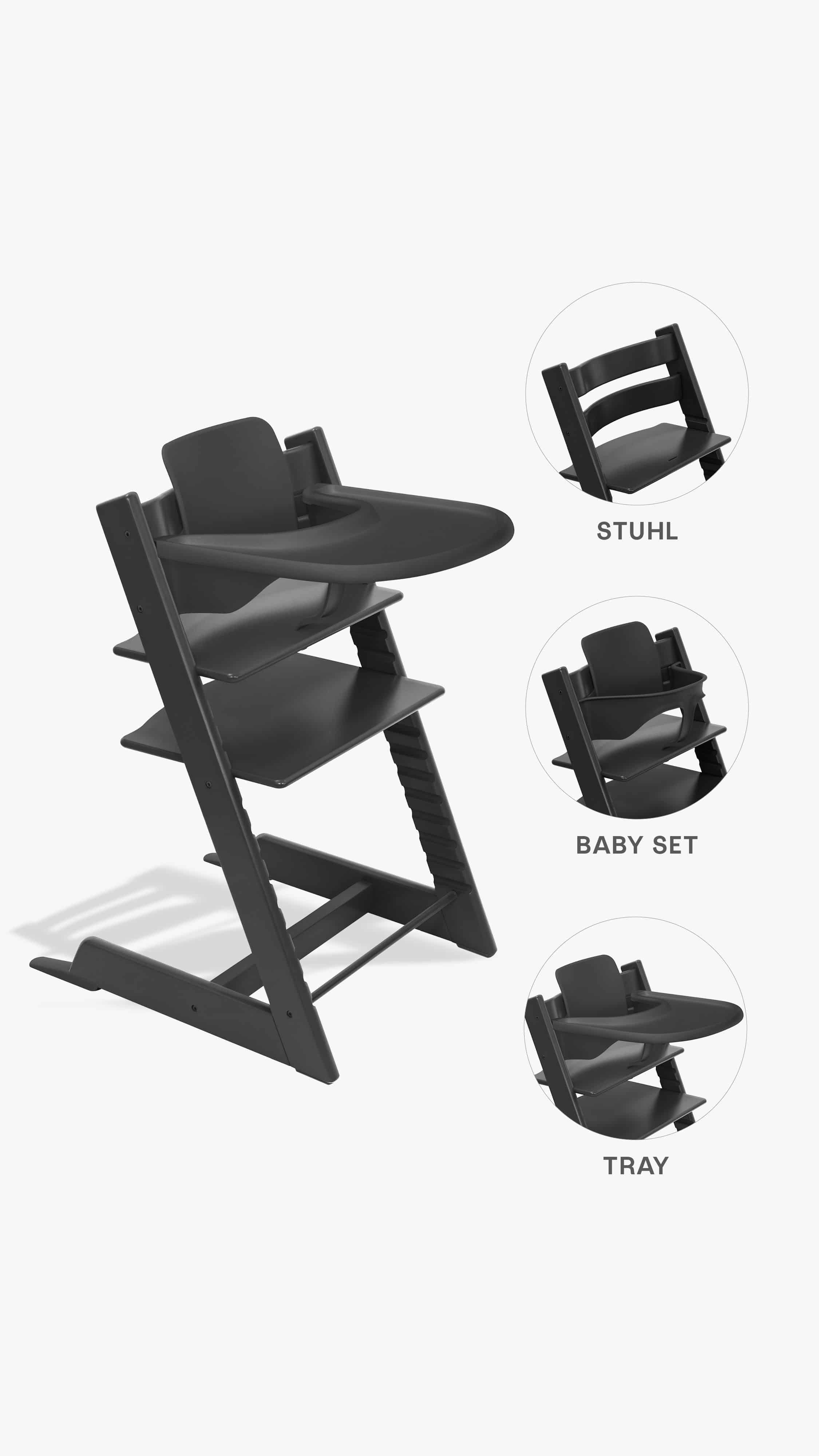 Stokke Tripp Trapp Hochstuhl + Baby-Set 2 und Tisch Black – Stokke Tripp Trapp Bundle mit Hochstuhl, Baby Set & Tray Black. Ergonomisch, mitwachsend & leicht zu reinigen. Jetzt bei babybrands.de im praktischen Set kaufen! Stokke Tripp Trapp Hochstuhl + Baby-Set 2 und Tisch Black – Stokke Tripp Trapp Bundle mit Hochstuhl, Baby Set & Tray Black. Ergonomisch, mitwachsend & leicht zu reinigen. Jetzt bei babybrands.de im praktischen Set kaufen!