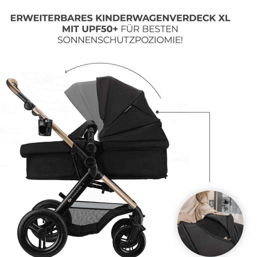 Kinderkraft 3in1 Kombikinderwagen MOOV 2 XL schwarz 