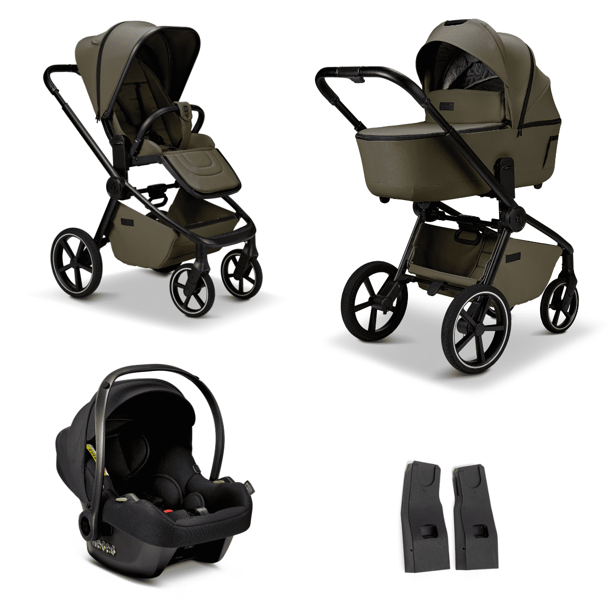 Moon RESEA 2.0 Kombikinderwagen Moos 3in1 Set inkl. Babyschale 