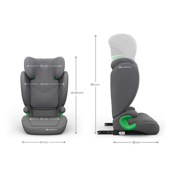 Kinderkraft Autositz JUNIOR FIX 2 PLUS Grau