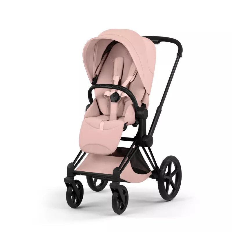  Cybex Priam Sportwagen Style Kollektion Matt Black / Peach Pink