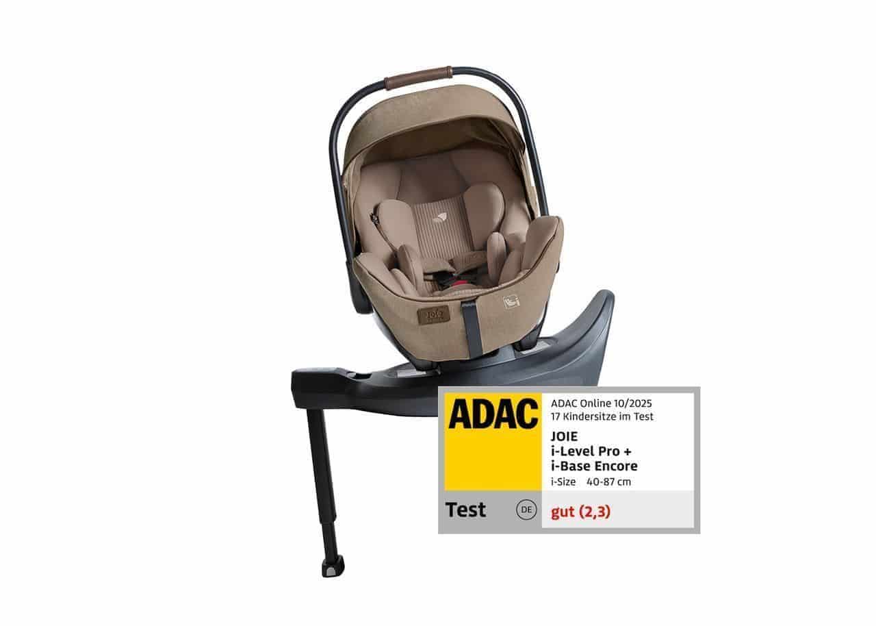 Joie Signature Vinca 4in 1 Kinderwagen Set Sandstone inkl. i-Level Pro Sandstone + Base Encore