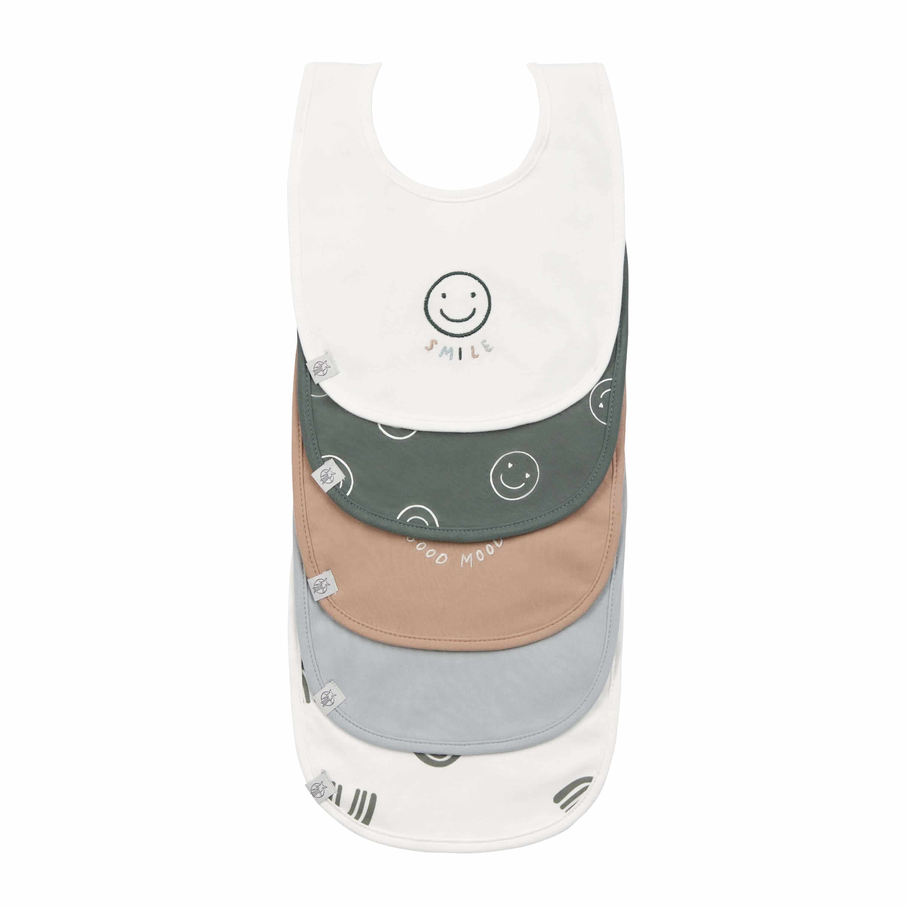 Lässig - Lätzchen Tiny Smile, Beige (5 Stk) Lässig - Lätzchen Tiny Smile, Beige (5 Stk)