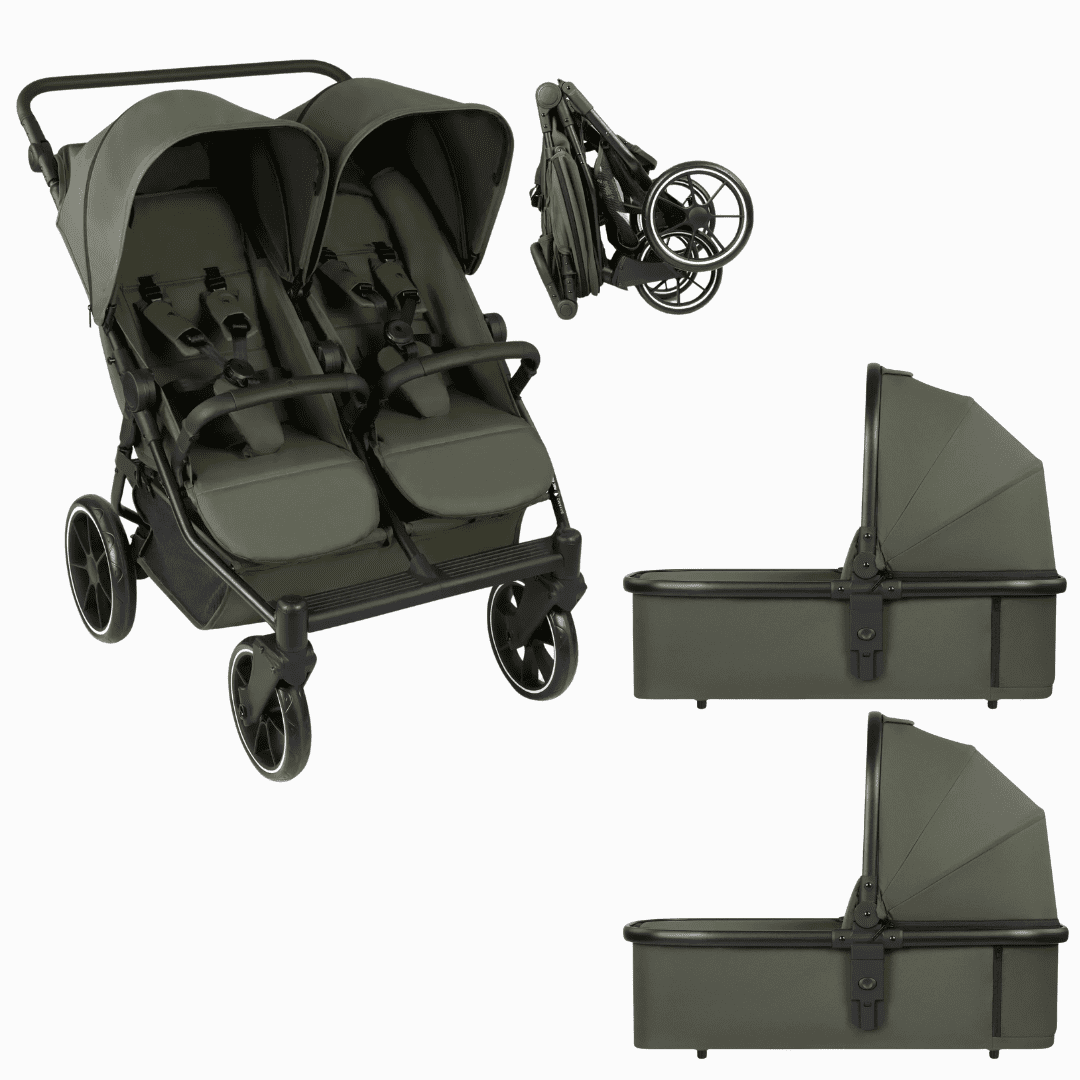 ABC Design Geschwisterwagen Bayamo inkl. 2 Bayamo Babywannen Pea