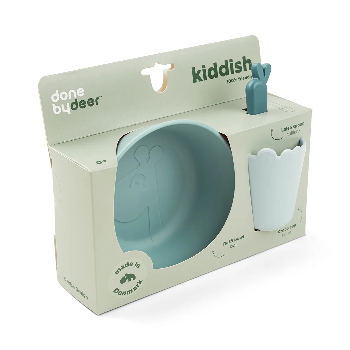 Done by Deer Erstes Silikon Geschirr - Set - Blue Done by Deer Erstes Silikon Geschirr - Set - Blue
