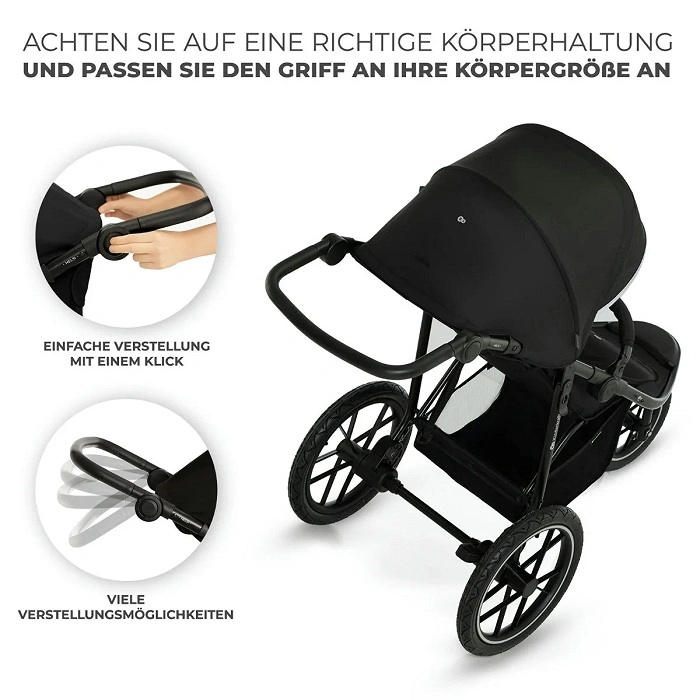 Kinderkraft Sportwagen 3 Räder HELSI 2 Black Kinderkraft Sportwagen 3 Räder HELSI 2 Black