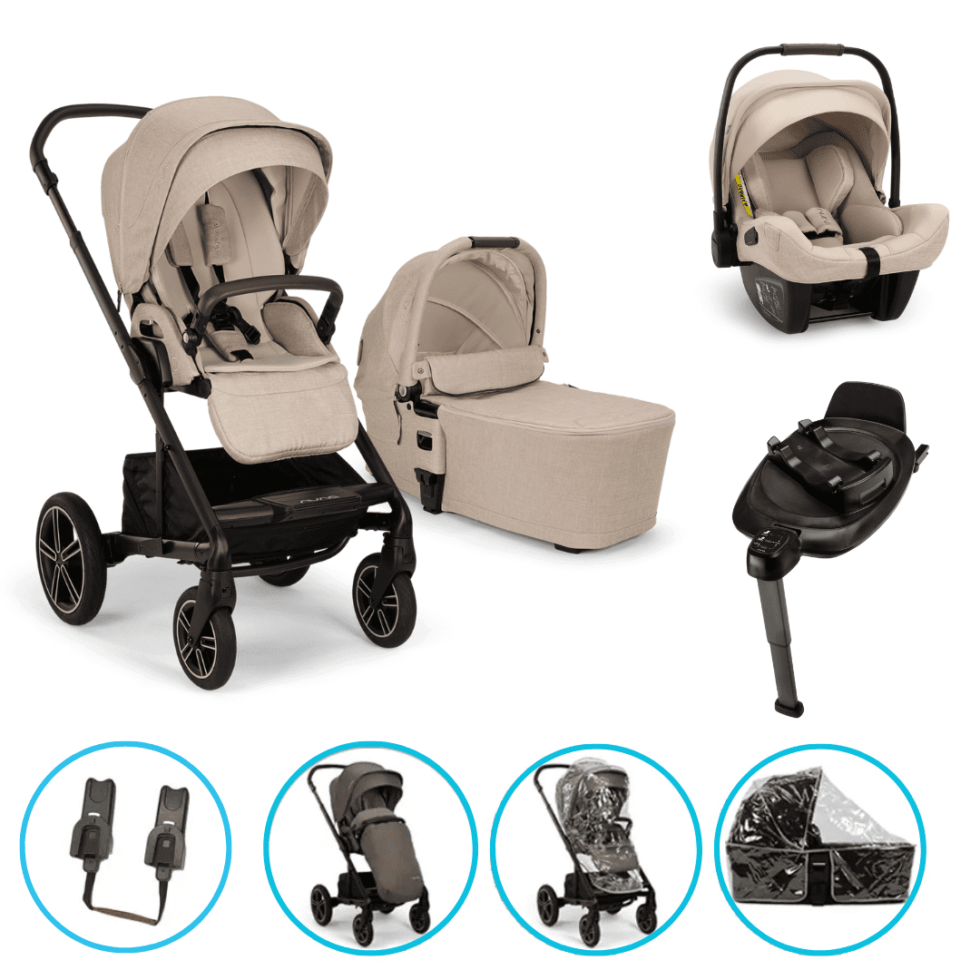 Nuna MIXX next 4in1 Kinderwagen Set inkl. Pipa Next, Base Next und gratis Zubehör