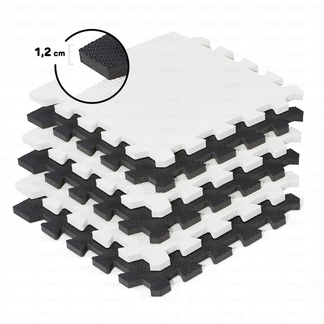Kinderkraft Schaumstoffmatte - Puzzel 3D LUNO schwarz