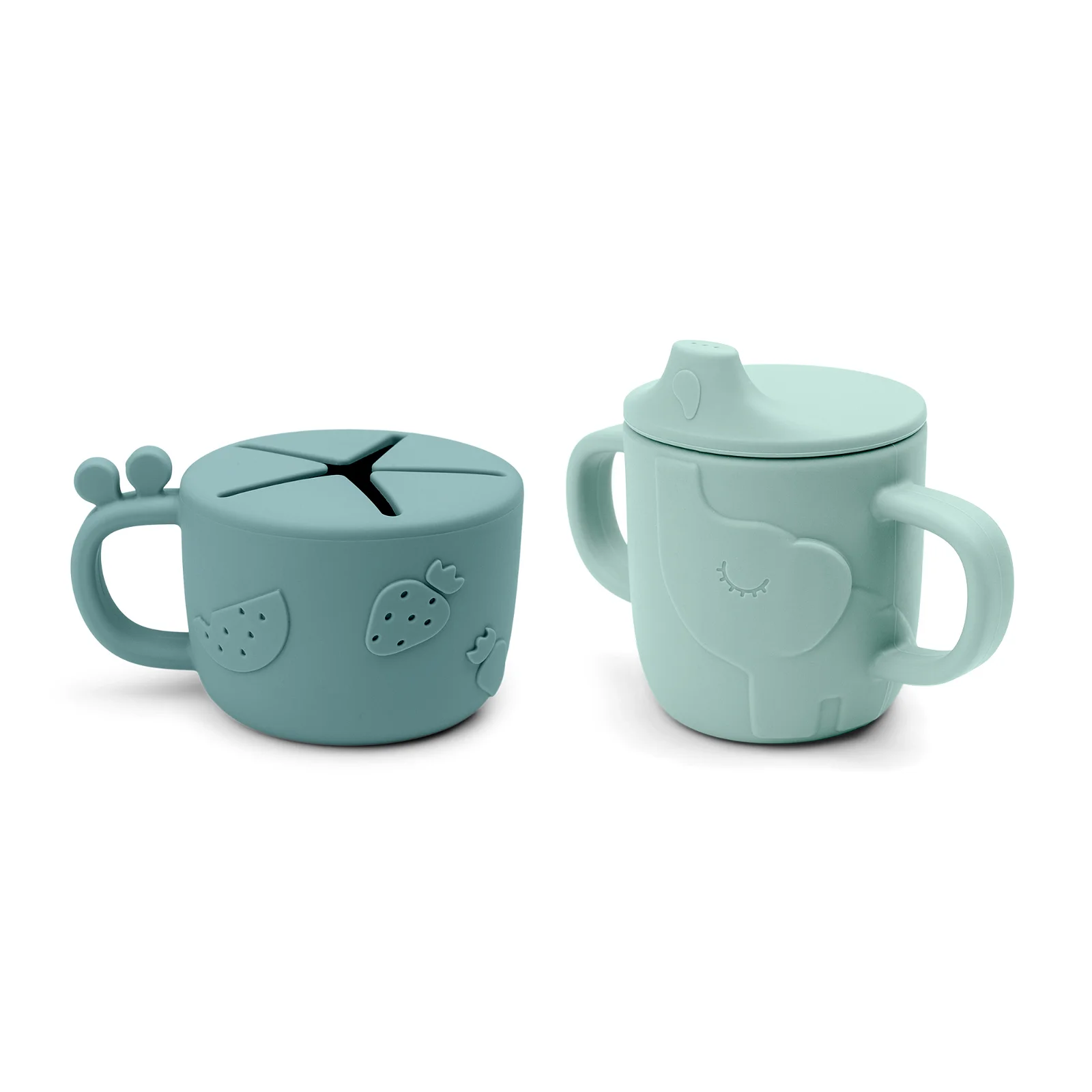 Done by Deer - Peekaboo Snack & Trinkbecher Set Blue Done by Deer - Peekaboo Snack & Trinkbecher Set Blue