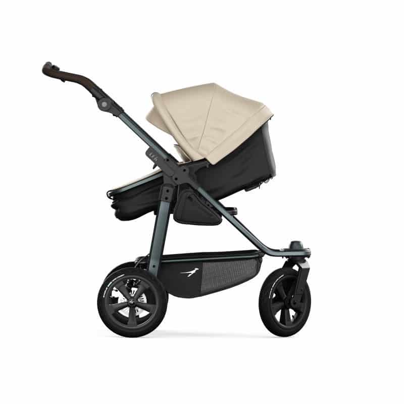 TFK Mono 3 3in1 Kinderwagen Set Sand mit Cybex Cloud T i-Size Sepia Black & TFK Mono Adapter